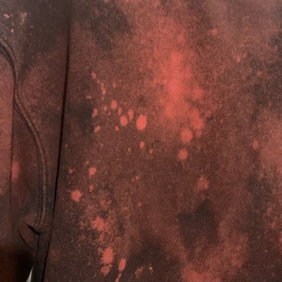 4/$20 Oversized 3/4 sleeve long sweatshirt reverse tye die black brown orange - Picture 2 of 6